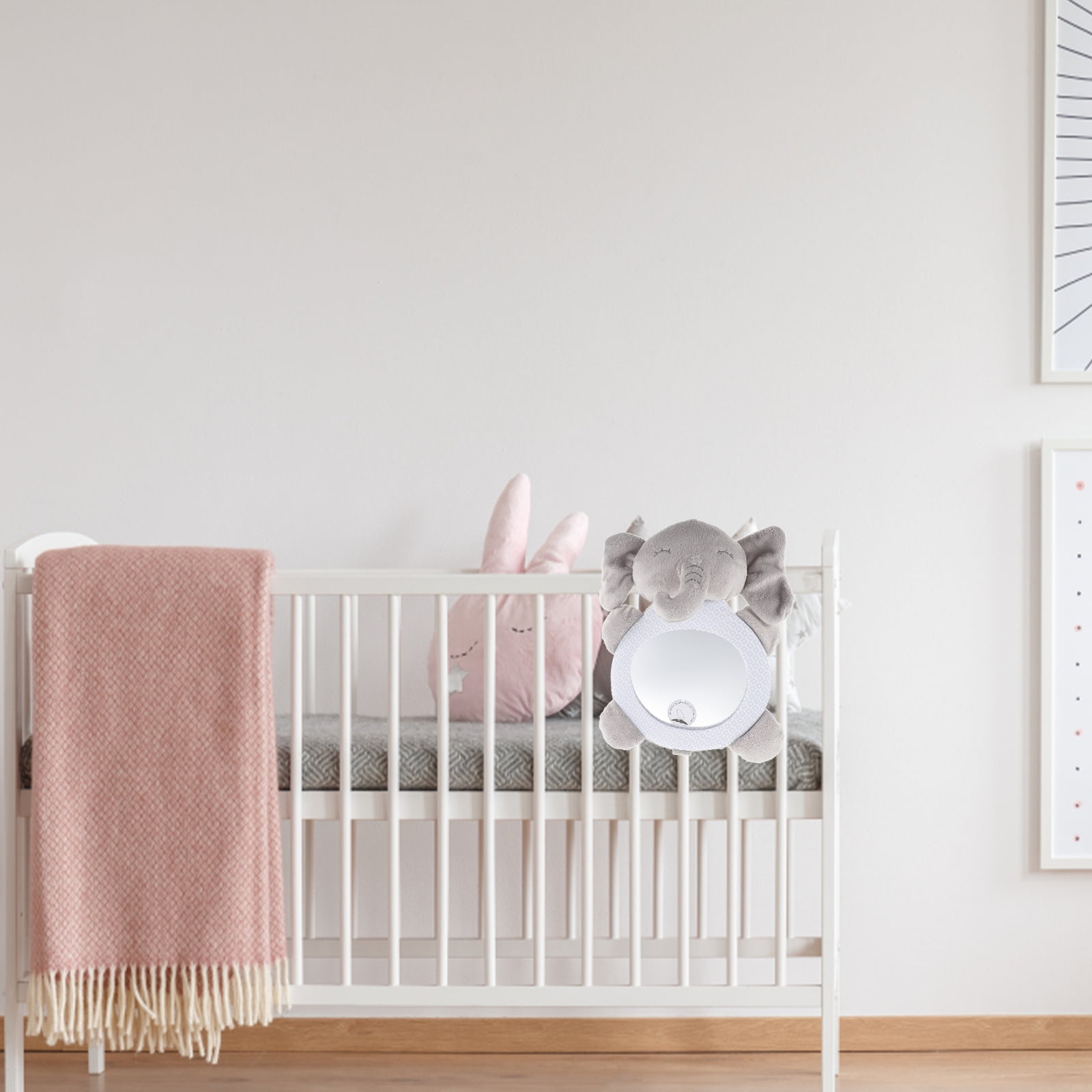 Mirror Car Baby Rear Facingelephant Infant Time Tummy Vanity Rearwardcartoon Backseat Mirror Crib Safety Sunshadetoys