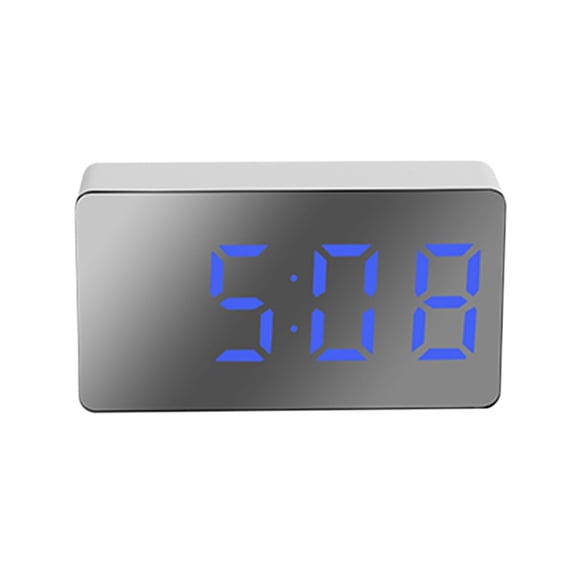 Mirror Car Clock USB Powered Electronic Desktop Clocks Clock Alarm Mirror Clock Electronic Digital Travel Clock Alarm Clock