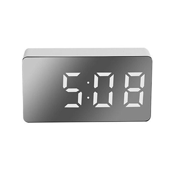 Mirror Car Clock USB Powered Electronic Desktop Clocks Clock Alarm Mirror Clock Electronic Digital Travel Clock Alarm Clock
