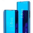 thumbnail image 1 of Mirror Case for Samsung Galaxy A34 5G Support Wireless Charging, Smart Clear View Cover Thin Ultra with Kickstand Flip Phone Case for Samsung Galaxy A34 5G QH Blue, 1 of 10