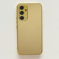 Mirror Case for Samsung Galaxy S24 , Mirror for Girls Women Makeup, Cute Glossy Hard Mirror Back Clear Soft TPU Bumper Slim Fit Anti-drop Shockproof Protective Case for Samsung Galaxy S24,Gold