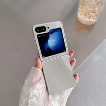 Mirror Case for Samsung Galaxy Z Flip 7 FE, Mirror for Girls Women Makeup, Glossy Hard Anti-Scratch Slim Fit Shockproof Drop Protective Phone Case Cover for Samsung Galaxy Z Flip 6, Silver