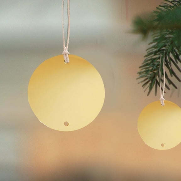 Mirror Christmas Baubles Acrylic Baubles Xmas Tree Decoration Golden+Silver