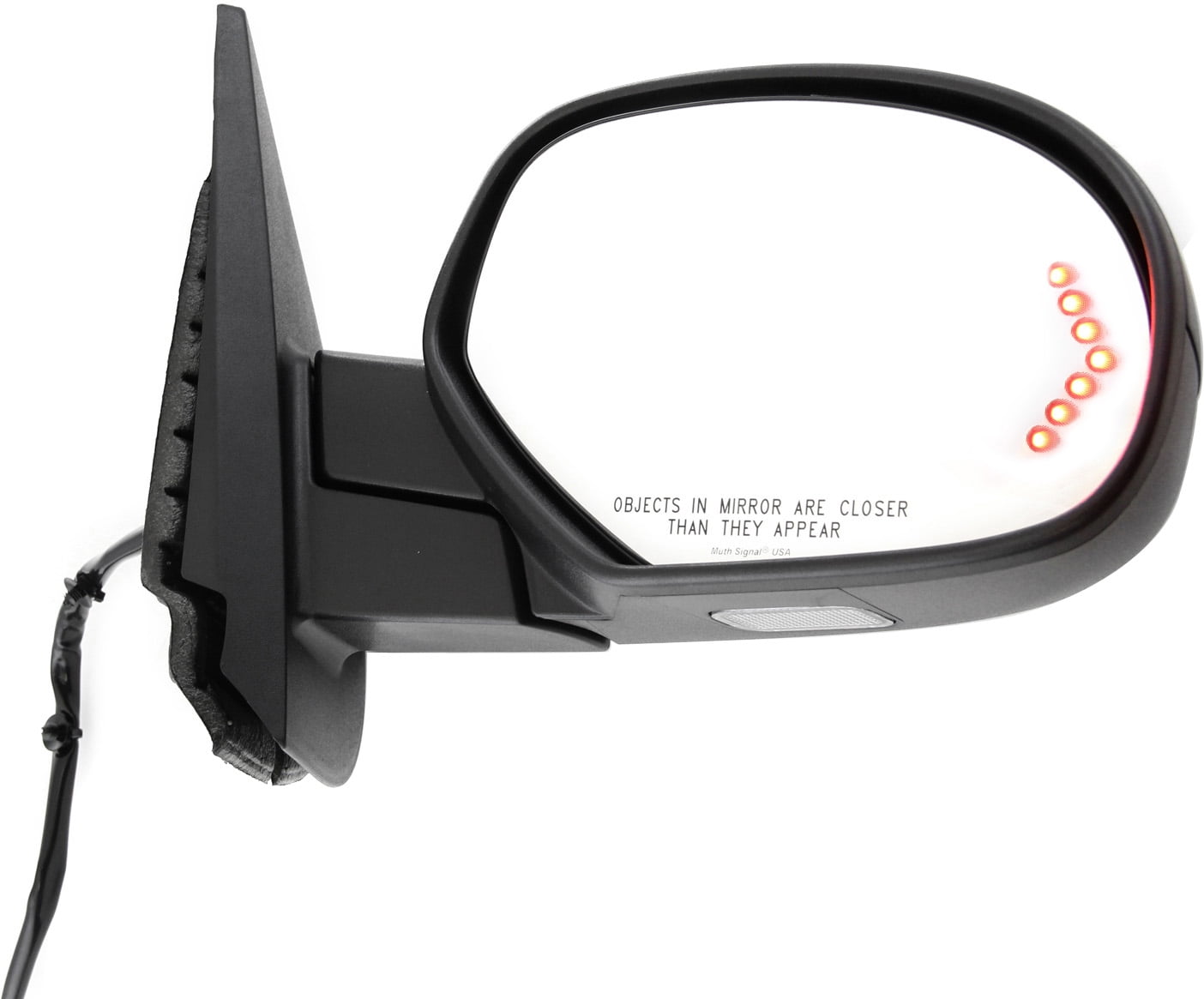 Kool Vue Right Passenger Side Mirror ,Heated In-glass Signal Light 1 Paintable and Textured