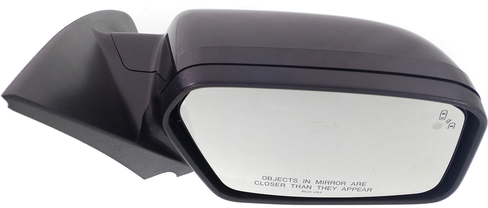 Mirror Compatible With 2010-2012 Ford Fusion 2010-2011 Mercury Milan Right Passenger Side Heated w/ Blind Spot Detection in Glass 1 Paintable and Textured Black Cap Kool-Vue