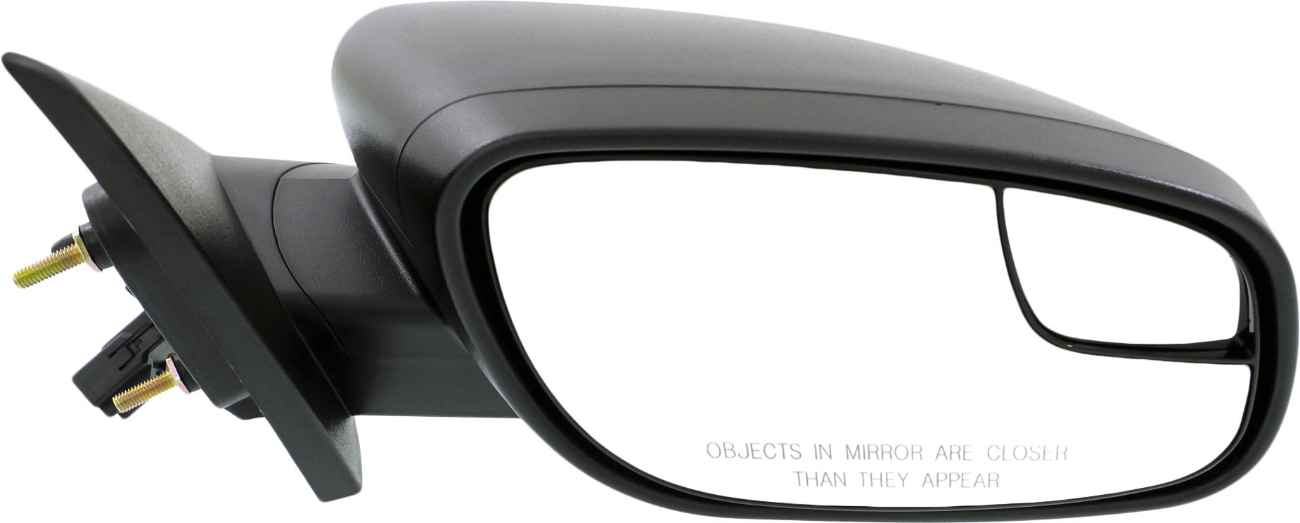 Mirror Compatible With 2012-2017 Ford Taurus 2014-2017 Special Service Police Sedan Right Passenger Side w/ Blind Spot Corner Glass Textured Black Kool-Vue