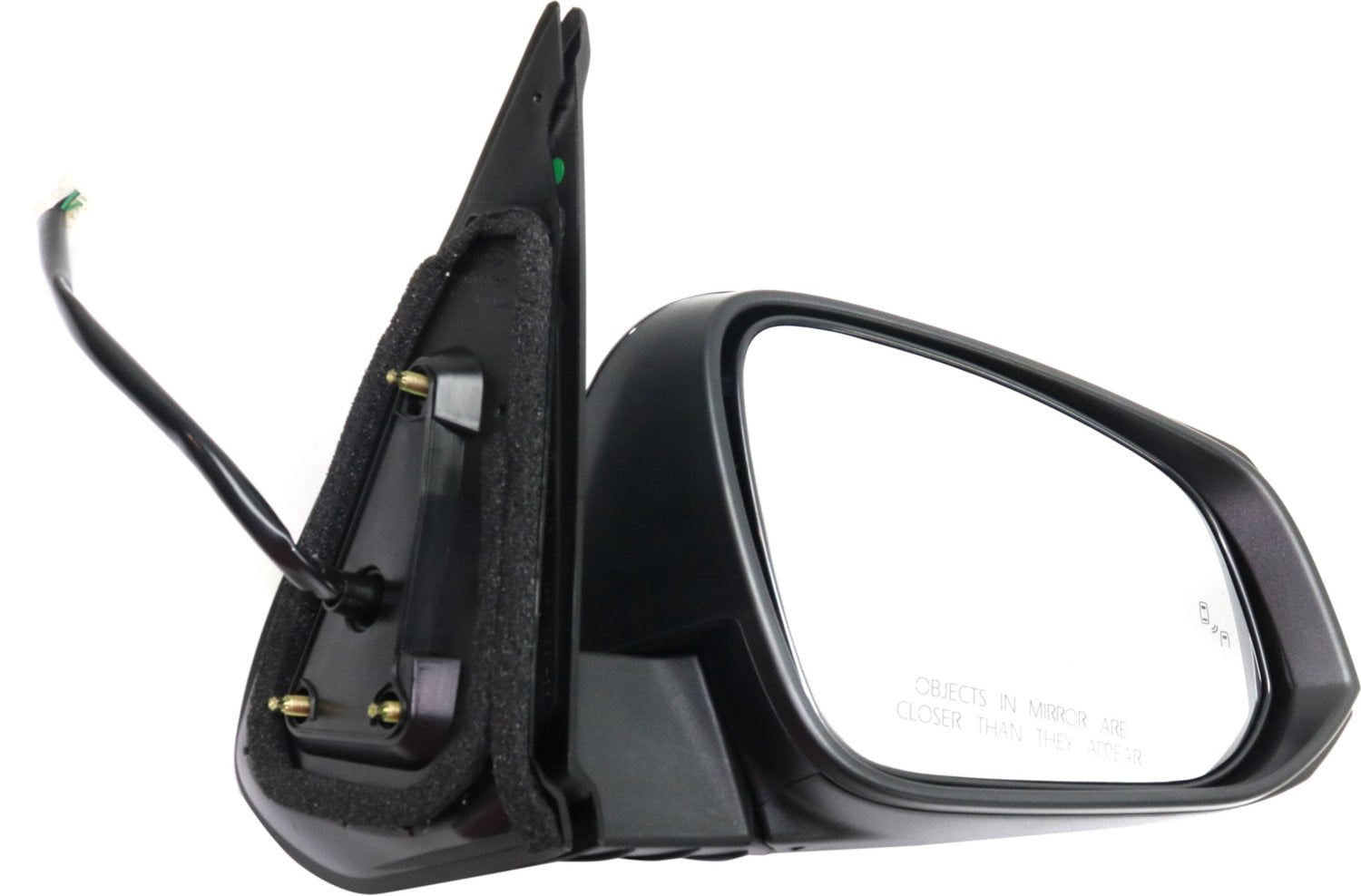 Mirror Compatible With 2016-2018 Toyota Tacoma Right Passenger Side Heated W/ Blind Spot Detection In Glass In-Housing Signal Light Paintable Kool-Vue
