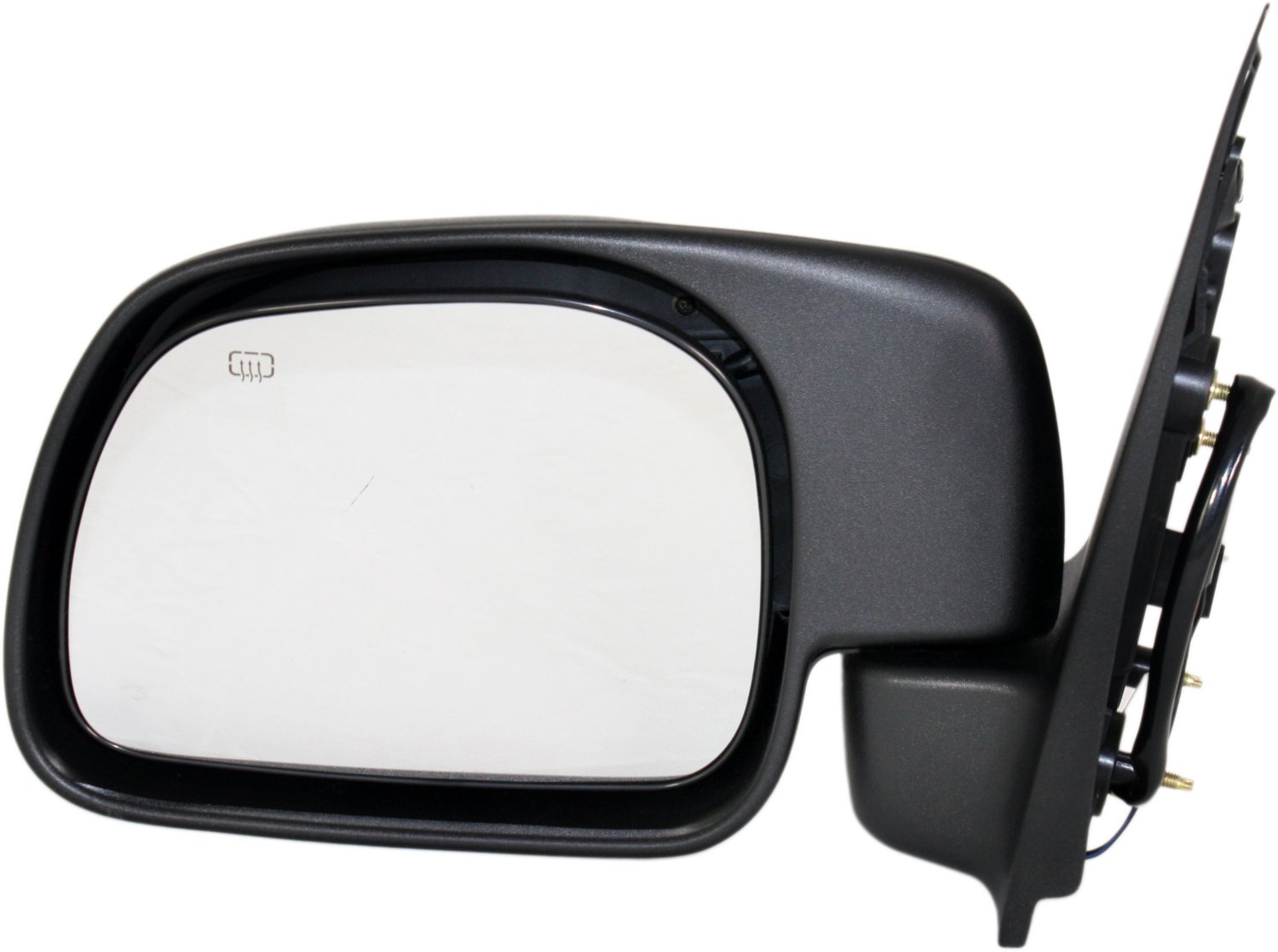 Mirror Compatible With 2000-2001 Ford Excursion Left Driver Side Heated Textured Black Kool-Vue