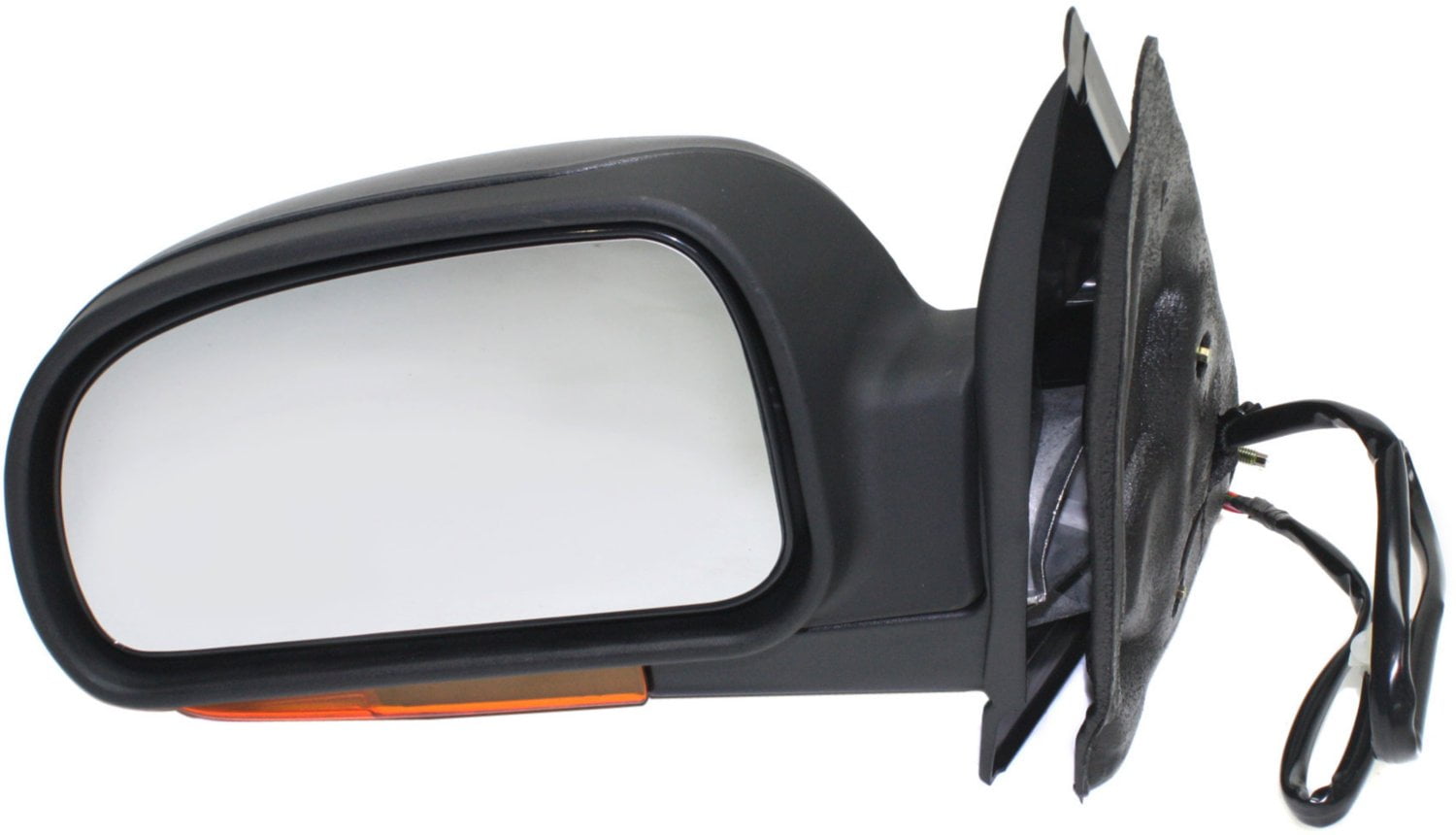 Mirror Compatible With 2002-2003 Chevrolet Trailblazer GMC Envoy Left Driver Side Heated In-housing Signal Light Textured Black Kool-Vue