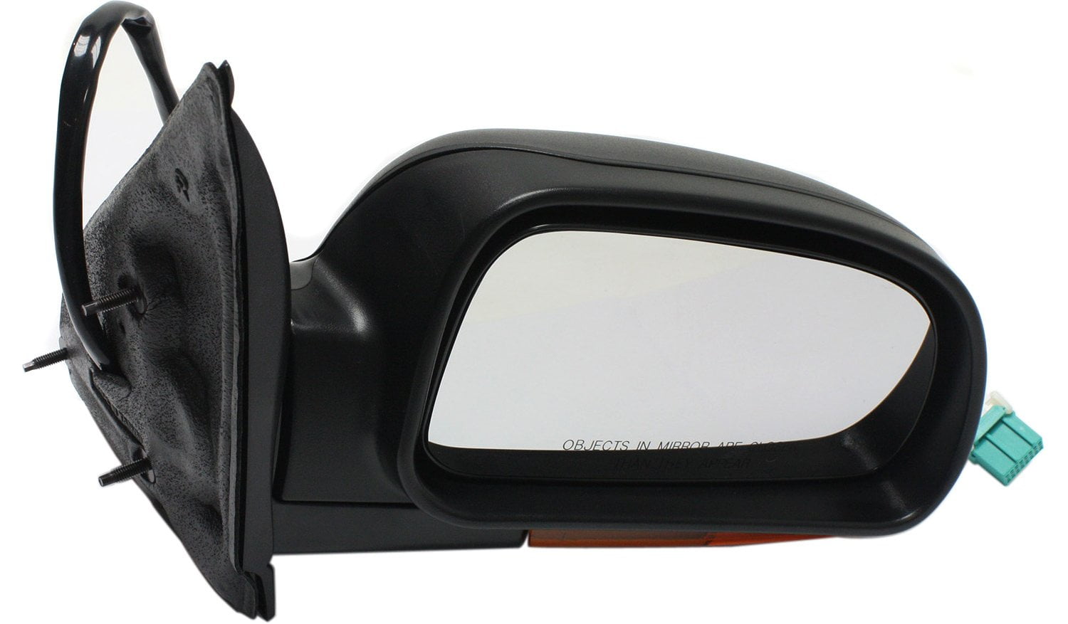 Mirror Compatible With 2002-2003 Chevrolet Trailblazer GMC Envoy Right Passenger Side Heated In-housing Signal Light Textured Black Kool-Vue