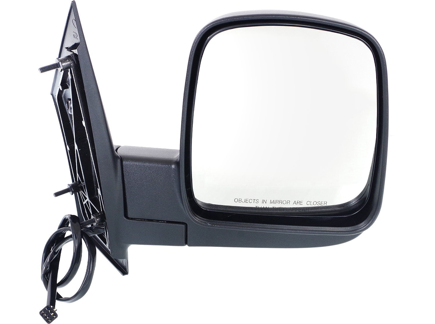 Mirror Compatible With 2003-2007 GMC Savana 2500 Chevrolet Express 3500 Right Passenger Side Heated Textured Black Kool-Vue