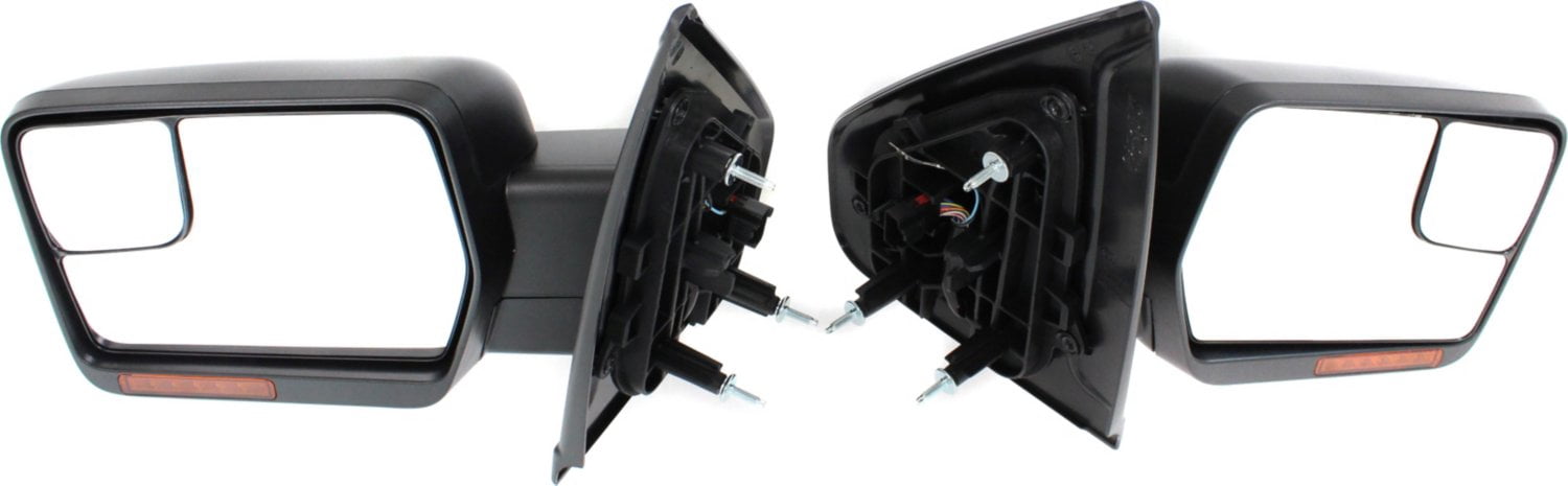 Mirror Compatible With 2004-2008 Ford F-150 Driver & Passenger Side w/ Blind Spot Corner Glass In-housing Signal Light Paintable Kool-Vue