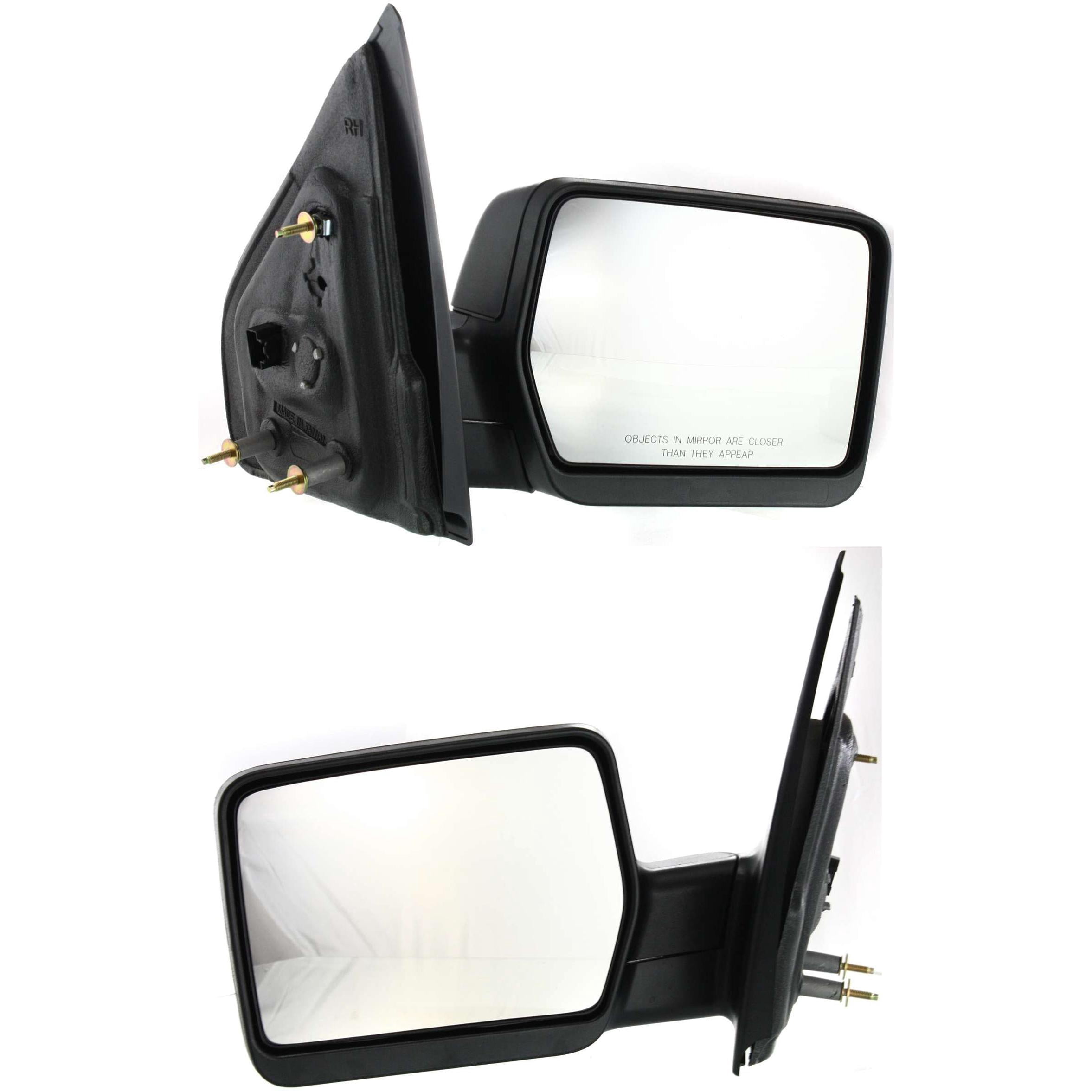 Mirror Compatible With 2004-2008 Ford F-150 SET of 2 Left Driver and Right Passenger Side Textured Black