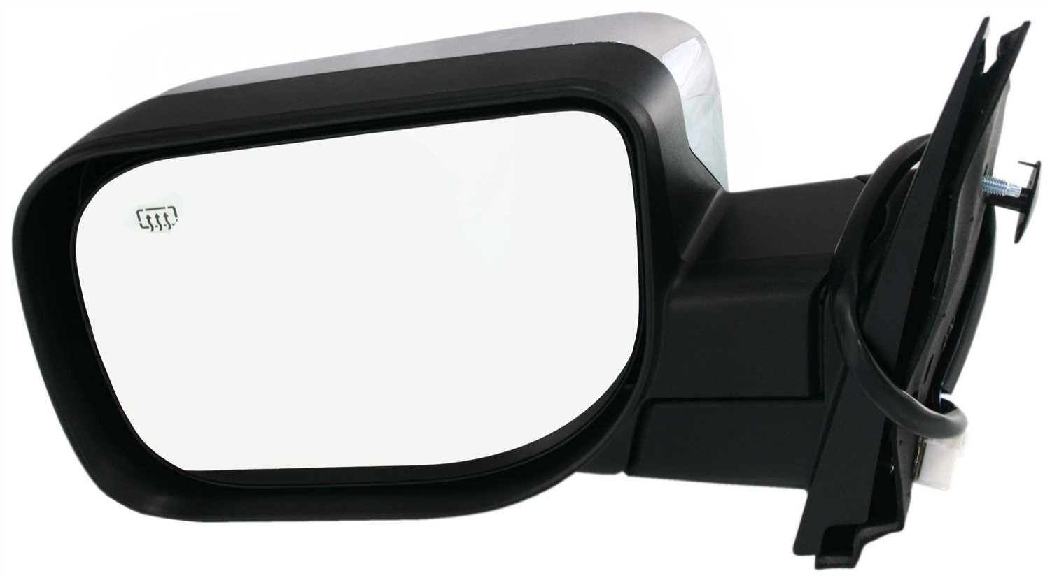 Mirror Compatible With 2004-2010 Nissan Titan 2004-2005 Infiniti QX56 Left Driver Side Heated Chrome Kool-Vue