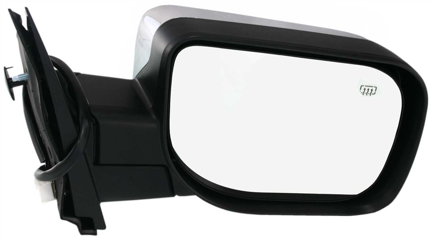 Mirror Compatible With 2004-2010 Nissan Titan 2004-2007 Infiniti QX56 Right Passenger Side Heated Chrome Kool-Vue