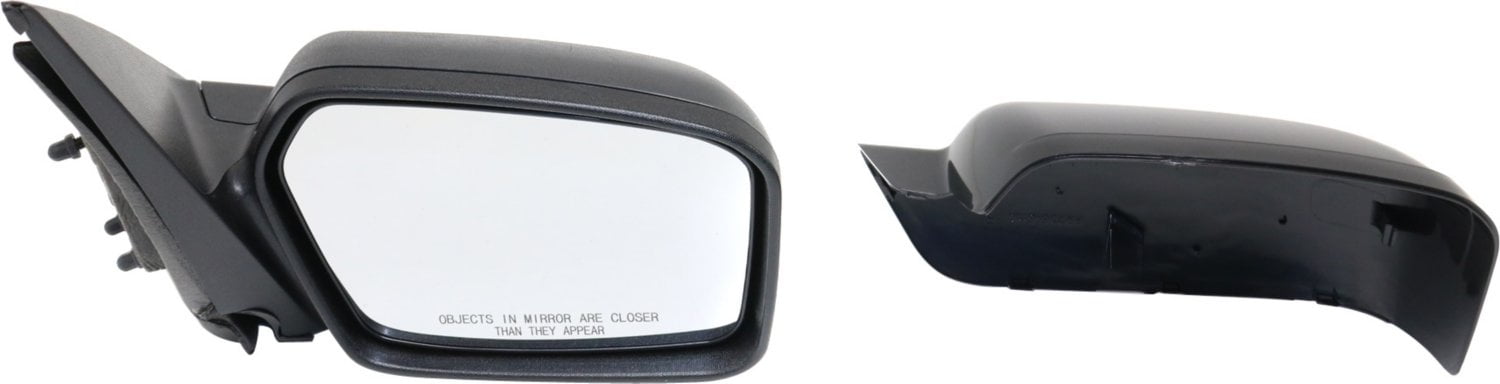 Mirror Compatible With 2006-2010 Ford Fusion Mercury Milan Right Passenger Side 1 Paintable and Textured Black Cap Kool-Vue