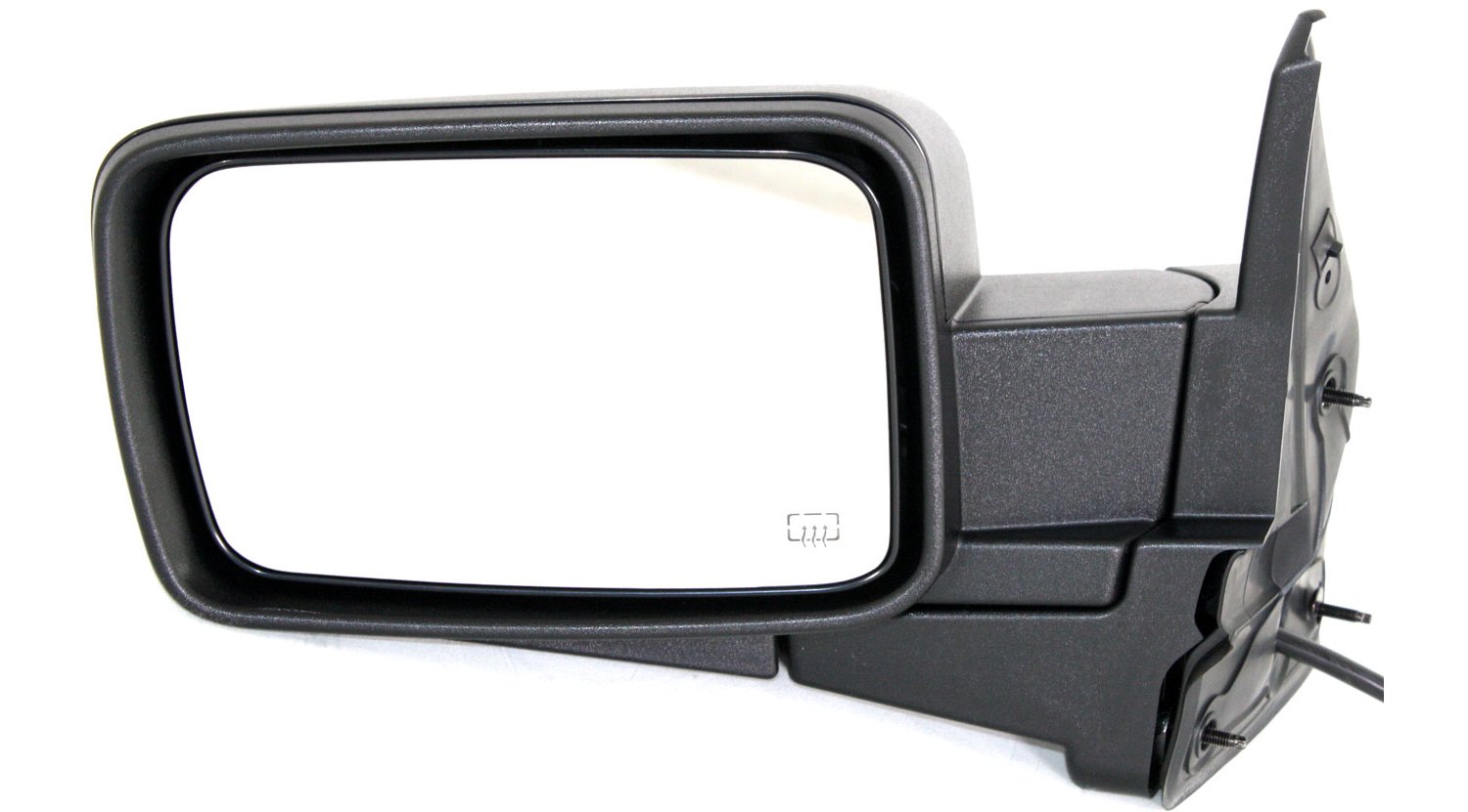 Mirror Compatible With 2006-2010 Jeep Commander Left Driver Side Heated Textured Black Kool-Vue