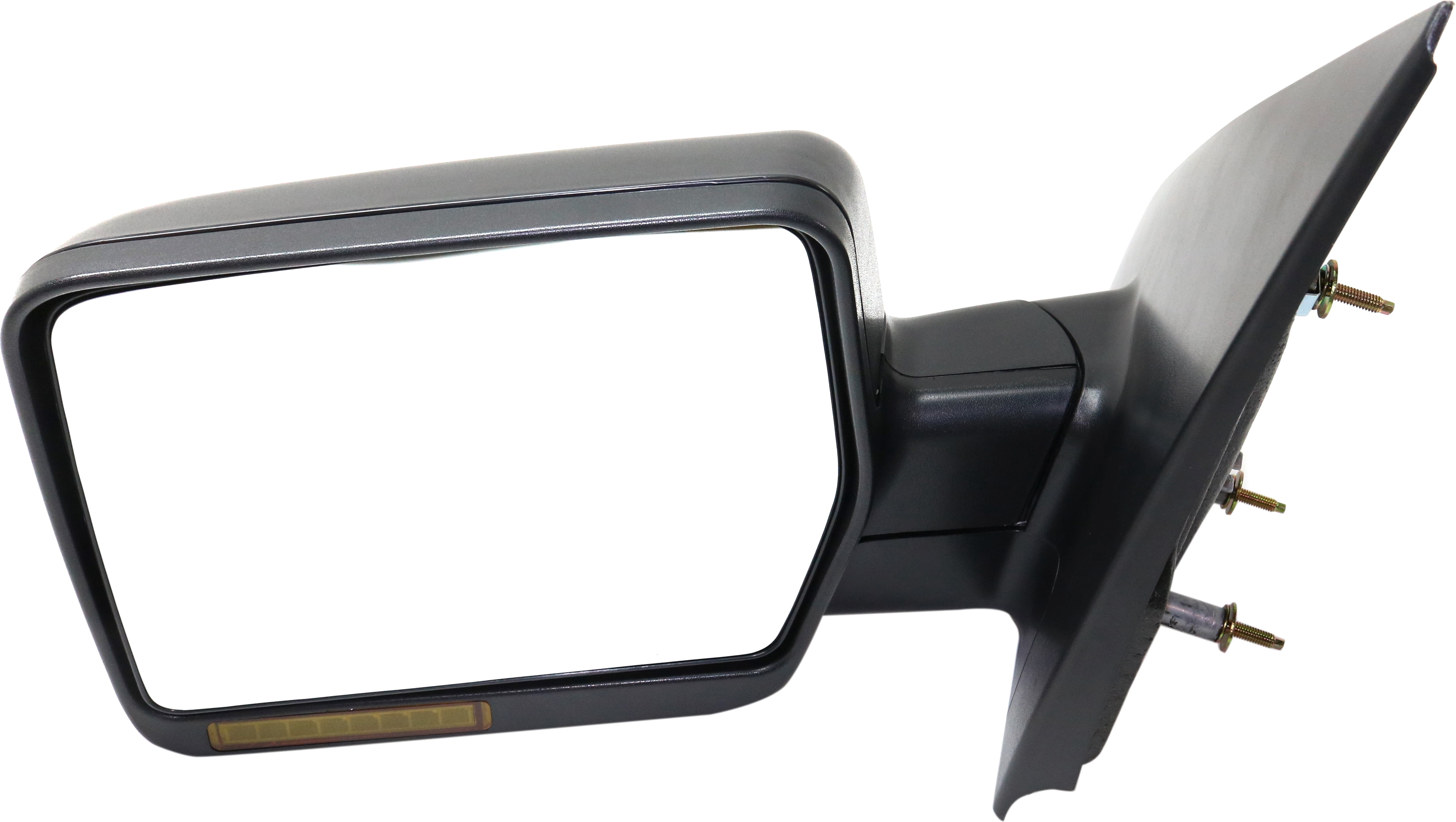 Mirror Compatible With 2007-2008 Ford F-150 Left Driver Side Heated In-housing Signal Light Textured Black Kool-Vue