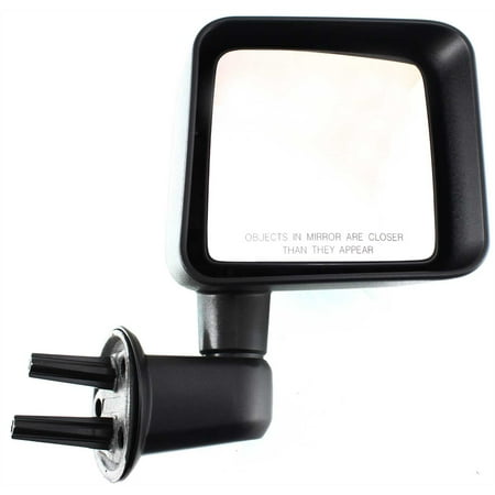 Mirror Compatible With 2007-2010 Jeep Wrangler (JK) Right Passenger Side Textured Black Kool-Vue