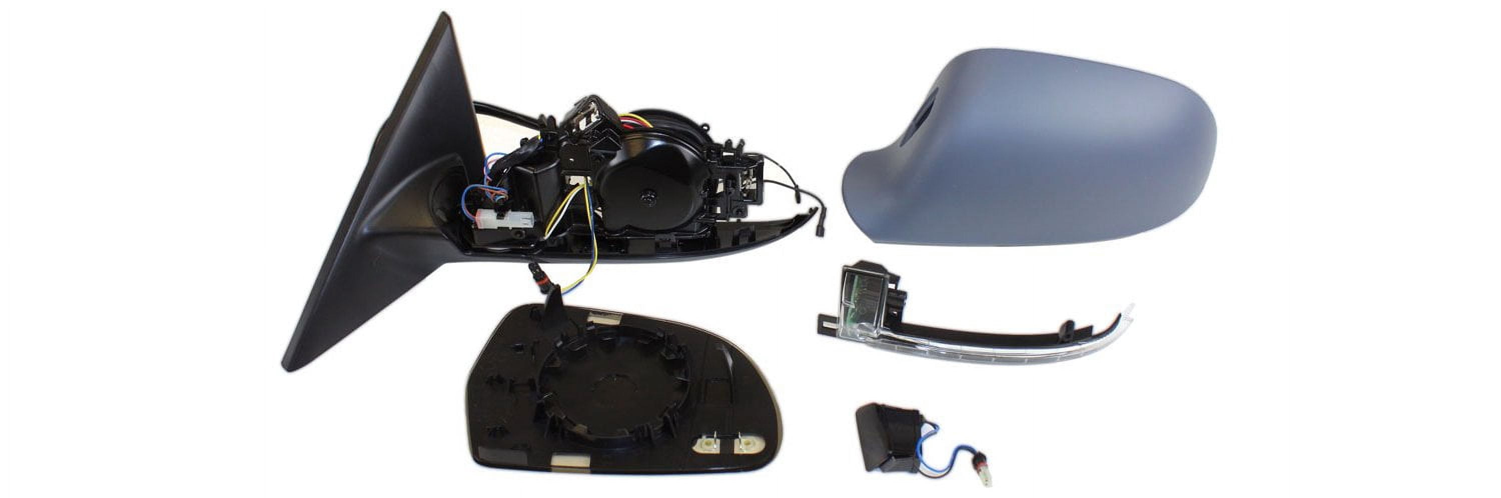 Mirror Compatible With 2008-2011 Audi S5 A5 Quattro Left Driver Side Heated In-housing Signal Light Paintable Kool-Vue
