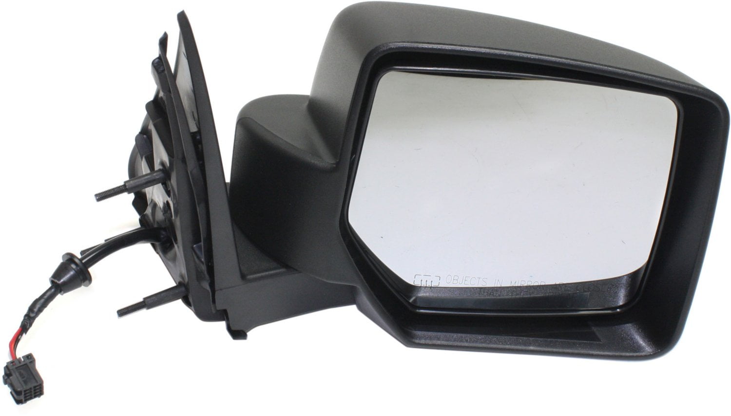 Mirror Compatible With 2008-2012 Jeep Liberty Right Passenger Side Heated Textured Black Kool-Vue