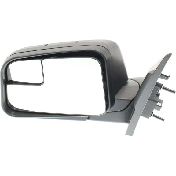Mirror Compatible With 2009-2011 Ford Edge Left Driver Side w/ Blind Spot Corner Glass Textured Black Kool-Vue