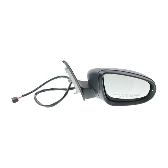 Mirror Compatible With 2010-2014 Volkswagen GTI 2012-2013 Golf R Right Passenger Side Heated In-housing Signal Light Paintable Kool-Vue