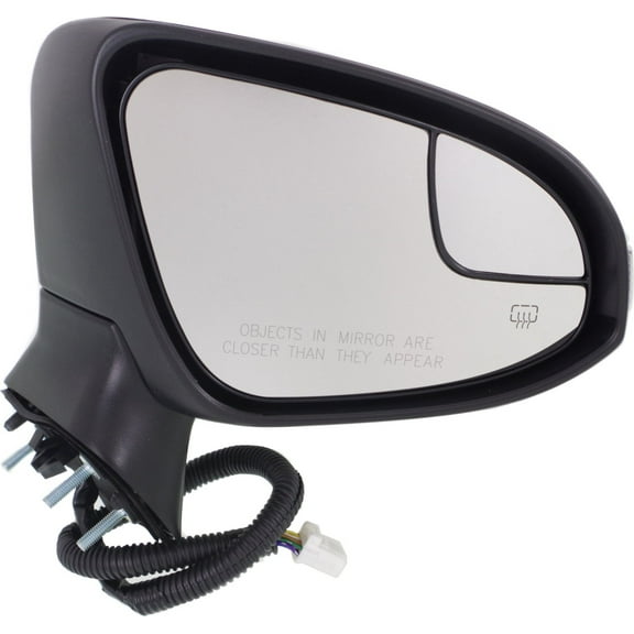 Mirror Compatible With 2010-2016 Toyota Venza Right Passenger Side Heated w/ Blind Spot Corner Glass In-housing Signal Light Paintable Kool-Vue