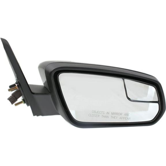 Mirror Compatible With 2011-2012 Ford Mustang Right Passenger Side w/ Blind Spot Corner Glass 1 Paintable and Textured Black Cap Kool-Vue