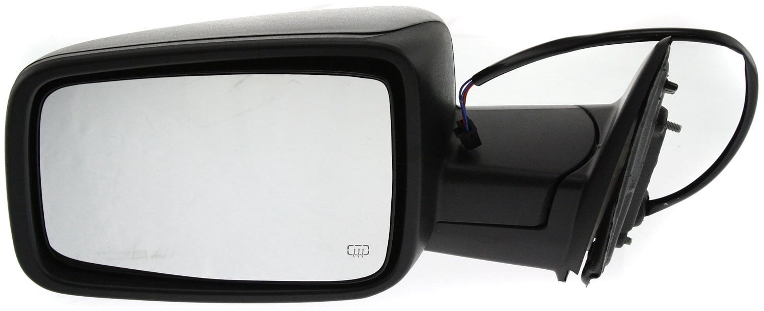 Mirror Compatible With 2011-2012 Ram 1500 2010 Dodge 2500 Left Driver Side Heated Textured Black Kool-Vue