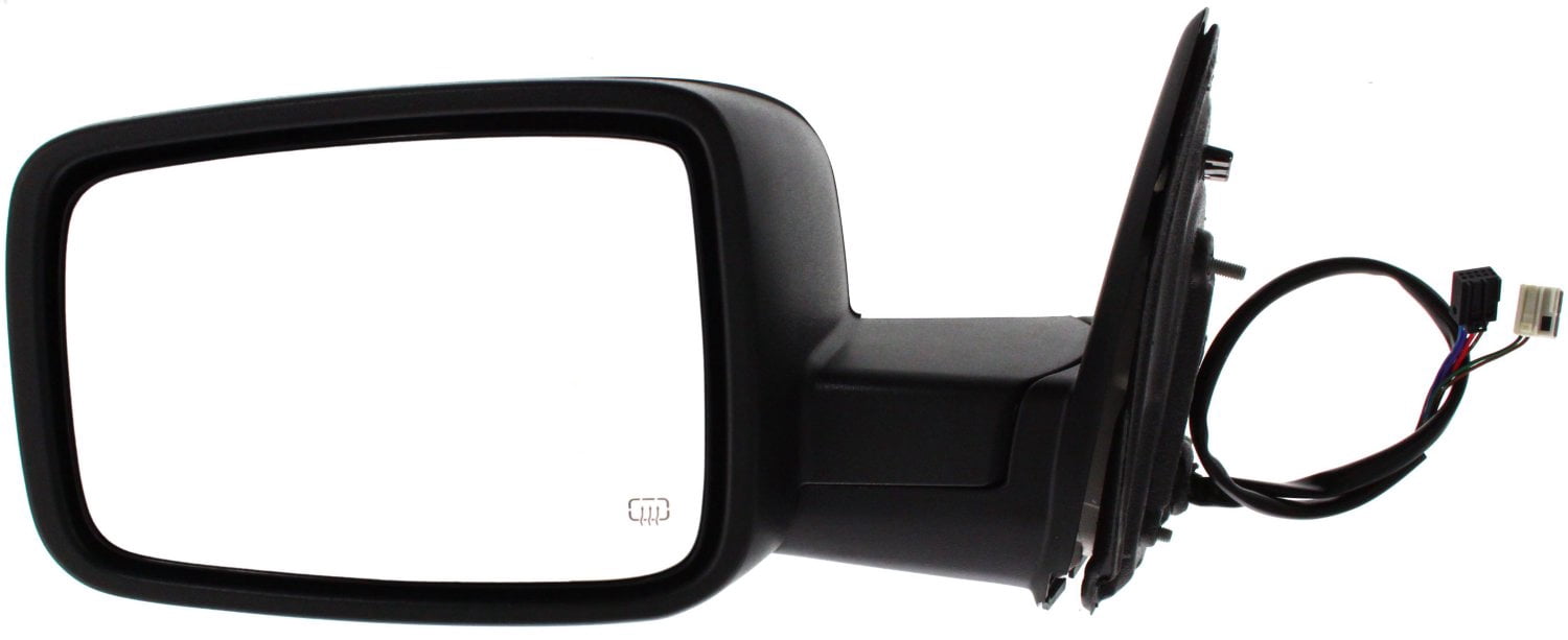 Mirror Compatible With 2011-2012 Ram 1500 2010 Dodge 3500 Left Driver Side Heated In-housing Signal Light Textured Black Kool-Vue