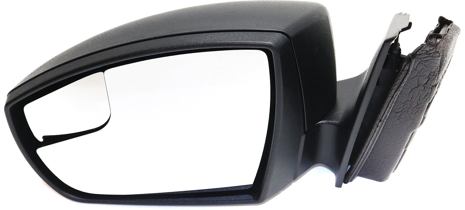 Mirror Compatible With 2012-2014 Ford Focus Left Driver Side w/ Blind Spot Corner Glass Textured Black Kool-Vue