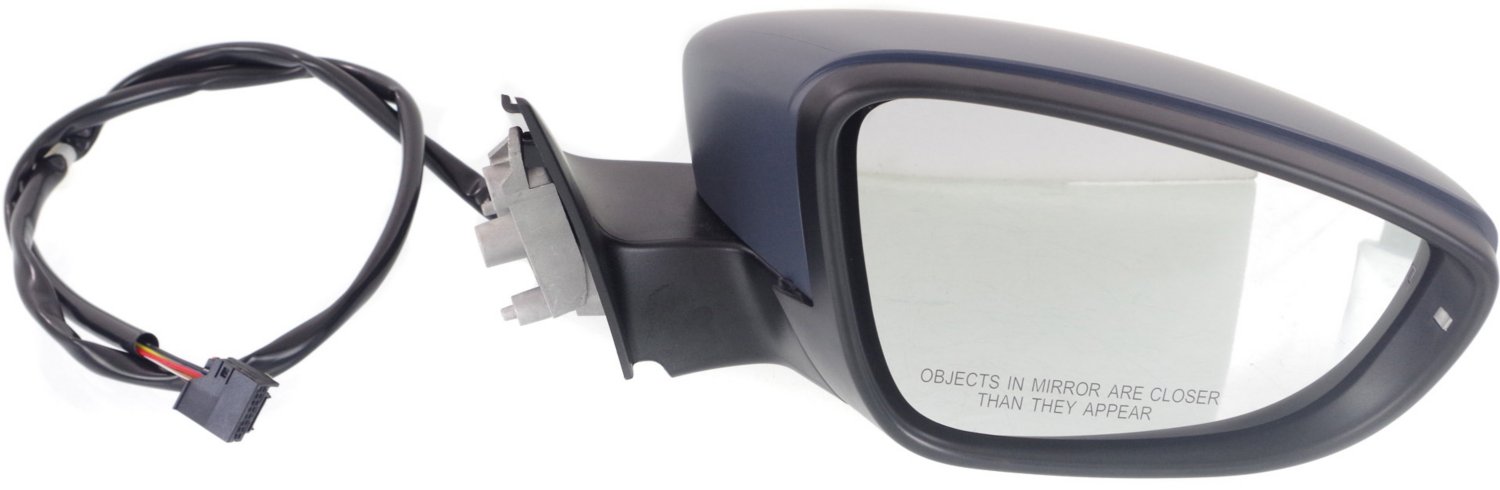Mirror Compatible With 2012 Volkswagen Passat Right Passenger Side Heated In-housing Signal Light Paintable Kool-Vue