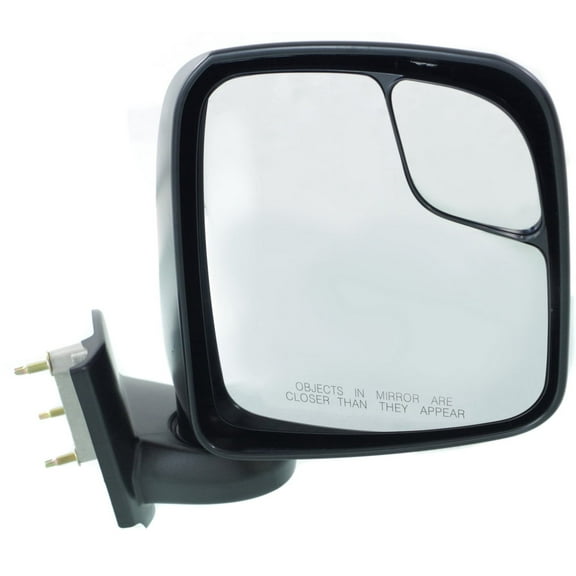 Mirror Compatible With 2013-2018 Nissan NV200 Right Passenger Side w/ Blind Spot Corner Glass Textured Black Kool-Vue
