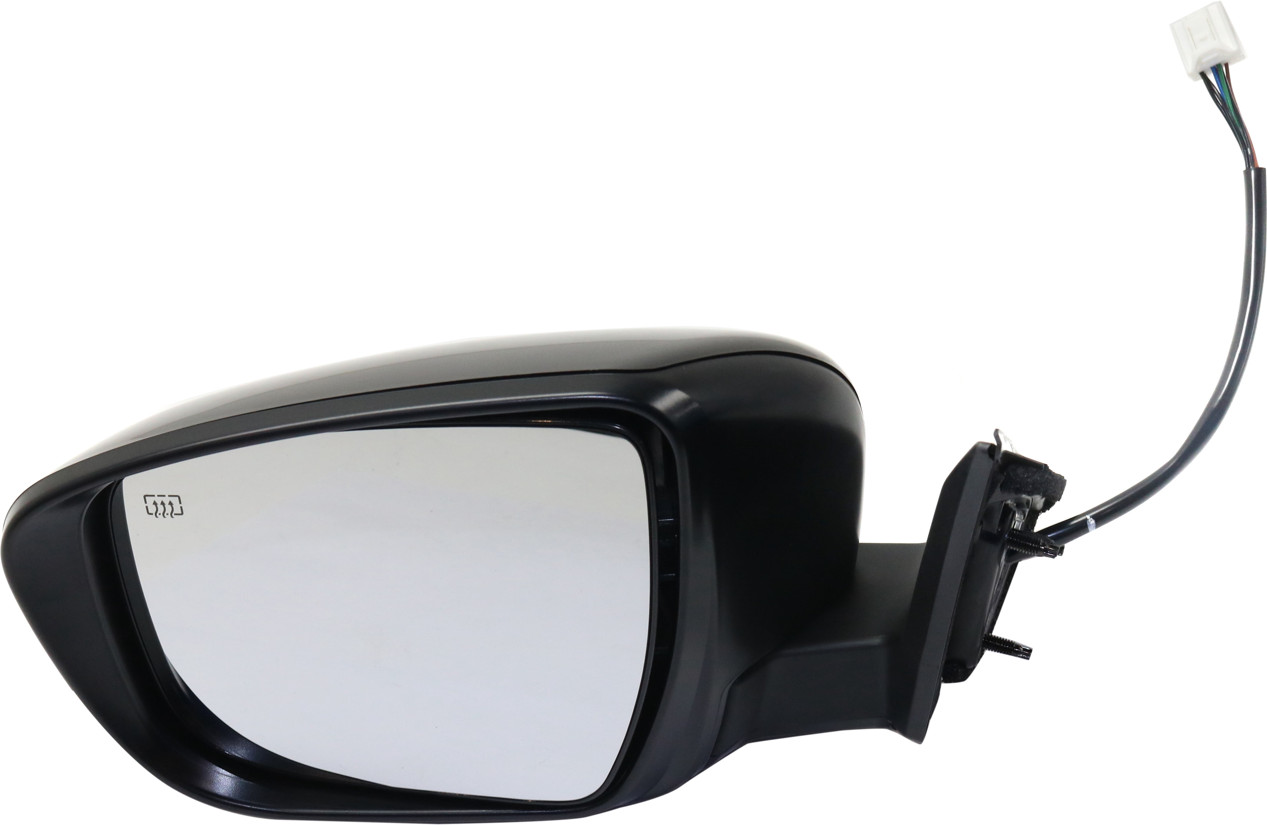 Mirror Compatible With 2014-2016 Nissan Rogue Left Driver Side Heated In-housing Signal Light Paintable Kool-Vue