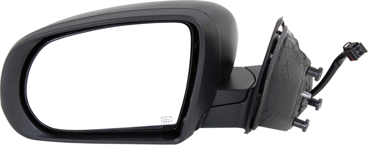 Mirror Compatible With 2014-2018 Jeep Cherokee Left Driver Side Heated Textured Black Kool-Vue