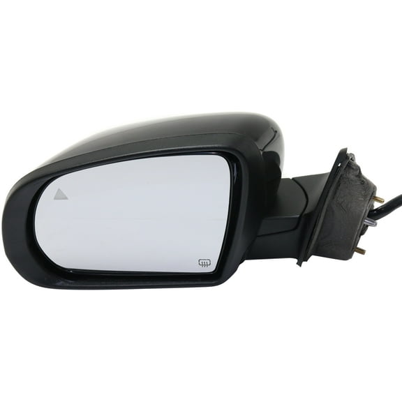 Mirror Compatible With 2014-2018 Jeep Cherokee Left Driver Side Heated w/ Blind Spot Detection in Glass In-housing Signal Light Paintable Kool-Vue