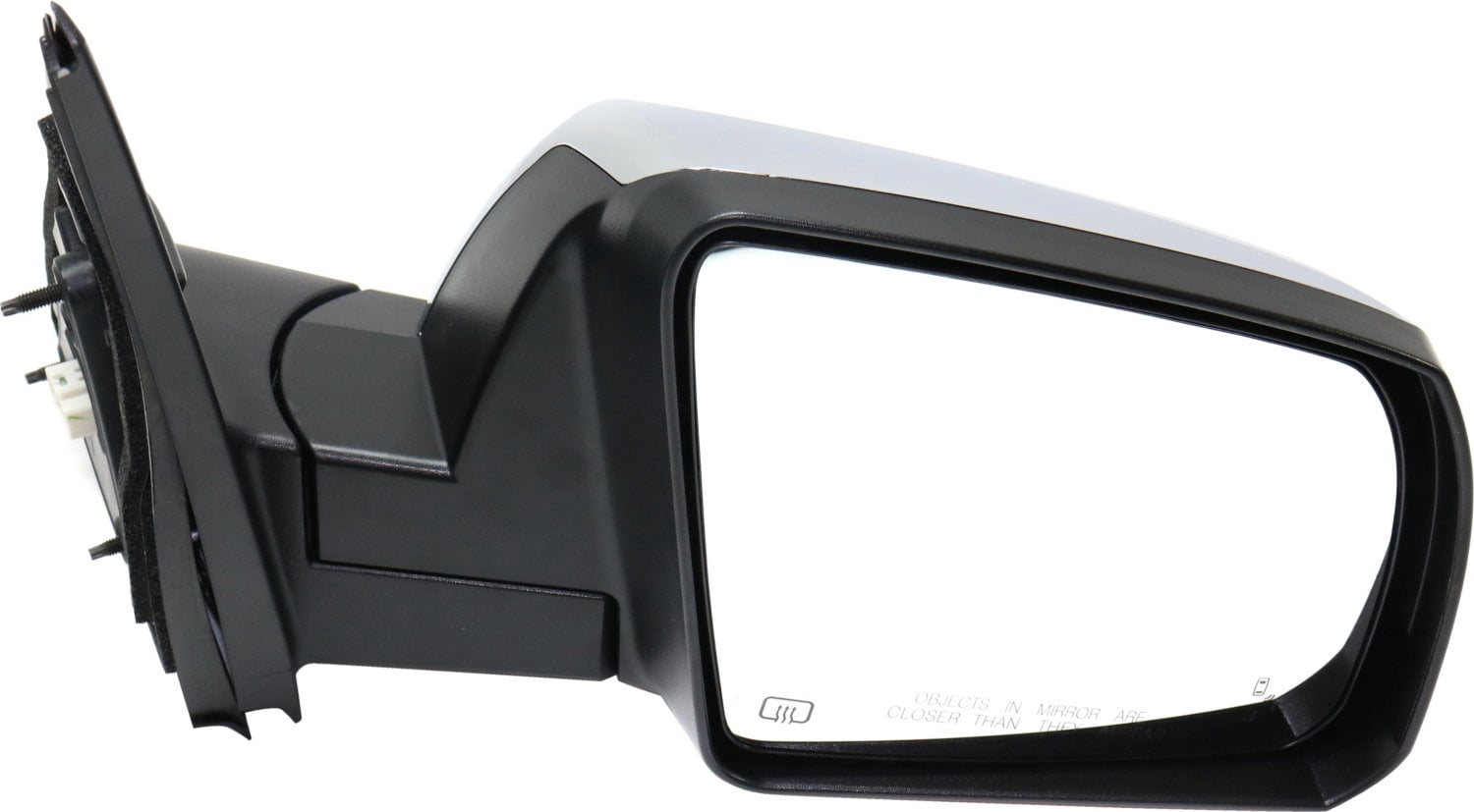 Mirror Compatible With 2014-2018 Toyota Tundra Right Passenger Side Heated w/ Blind Spot Detection in Glass Chrome Kool-Vue