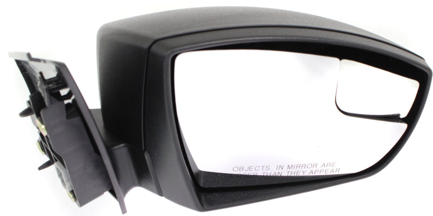 Mirror Compatible With 2015-2018 Ford Focus Right Passenger Side w/ Blind Spot Corner Glass Textured Black Kool-Vue