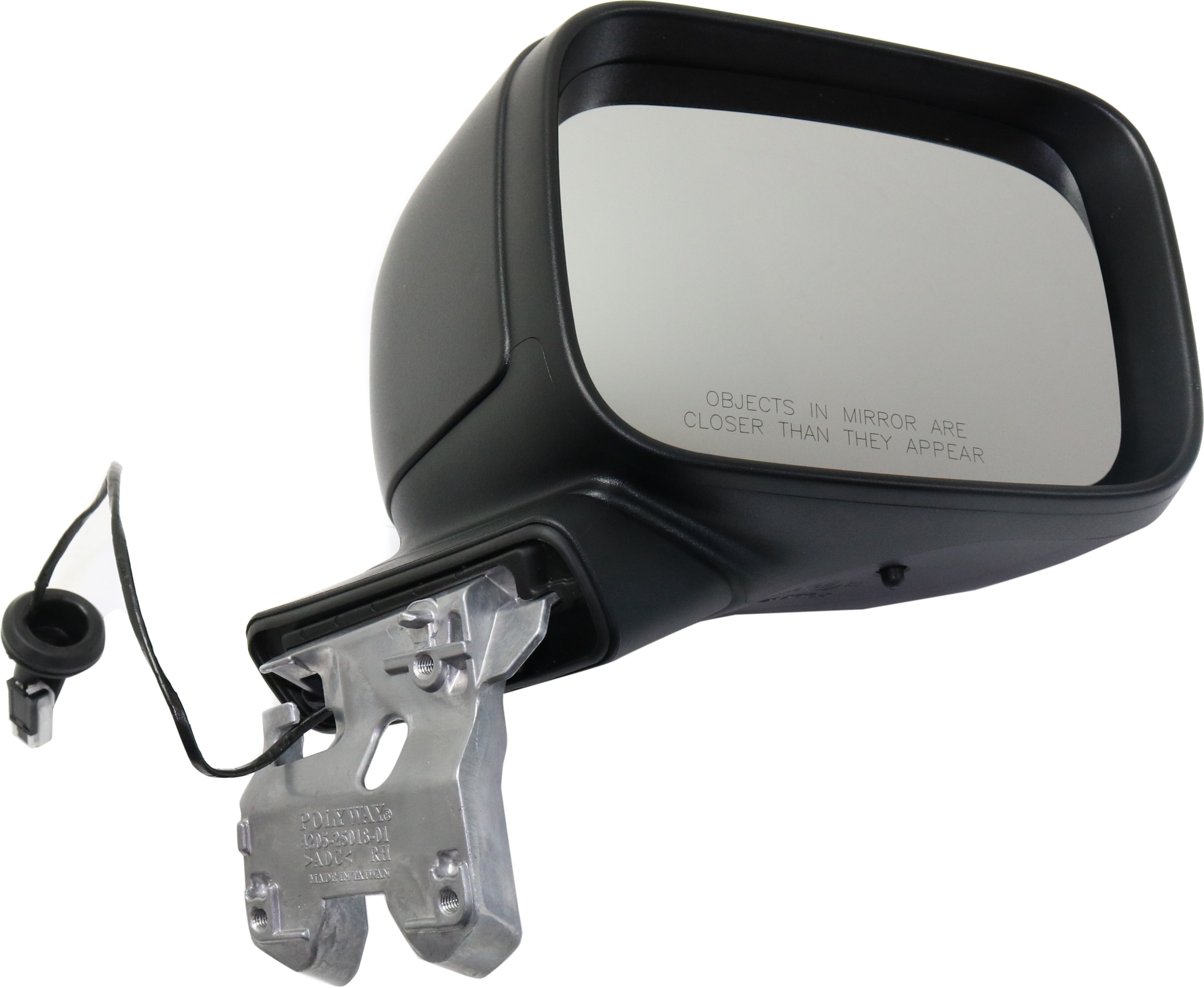 Mirror Compatible With 2015-2018 Jeep Renegade Right Passenger Side Textured Black Kool-Vue