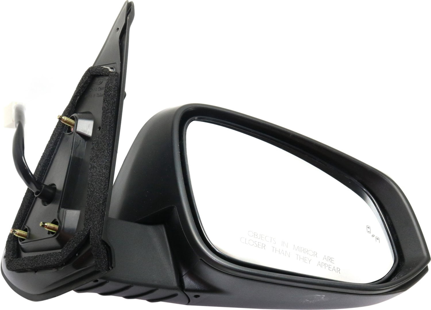 Mirror Compatible With 2016-2018 Toyota Tacoma Right Passenger Side Heated w/ Blind Spot Detection in Glass In-housing Signal Light Chrome Kool-Vue