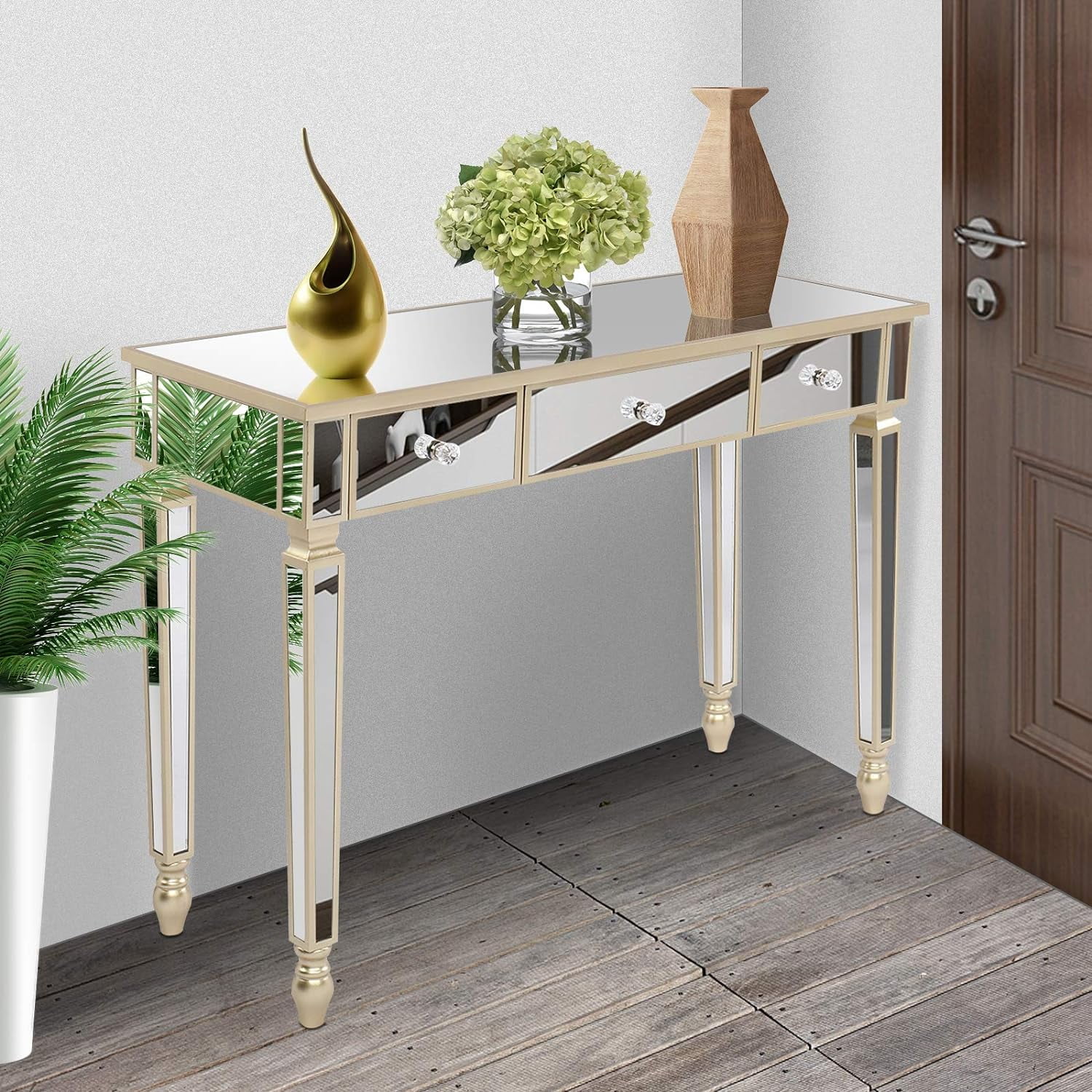 Mirrored Makeup Vanity Tabler Beautyguruchatter - yvsc5d1
