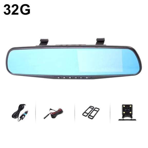 Mirror Dash Cam Backup Camera for Car, 1080P Car Rear View Mirror Video Recroder 170 Wide Angle, Backlight Driving Recorder Display for Cars