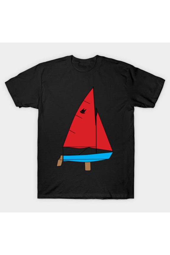 Mirror Dinghy Sailboat Pram Hull Classic Lightweight Youth Training Rig Unisex T-Shirt, up to size 3XL.