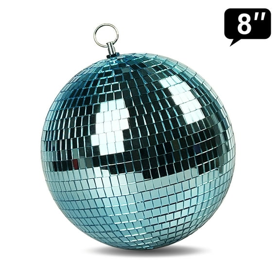 Mirror Disco Ball - 8 inch Blue Hanging Disco Ball for Party Wedding Holiday Home Decoration by JZSDB
