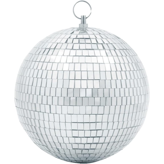 Mirror Disco Ball Decor with Hanging Ring 8" Large Silver Disco Ball Ornament for Disco Party Decorations,70s Theme Party, DJ, Wedding, Birthday,Christmas