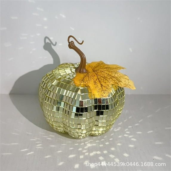 Mirror Disco Ball,Pumpkin Shape Disco Balls,Cool Reflective Light Mirror Balls for for DJ Club Party, Pumpkin Disco Dancing Party Decoration,Halloween Reflective Pumpkin Ball,