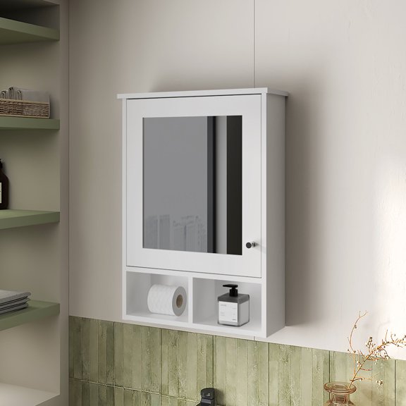 Mirror - Enhanced Storage Solution - Improve Bathroom's Visual Appeal