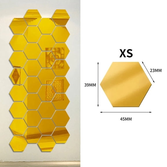 Mirror Finish 24Pcs Hexagon Tiles For Stylish Wall And Furniture Design