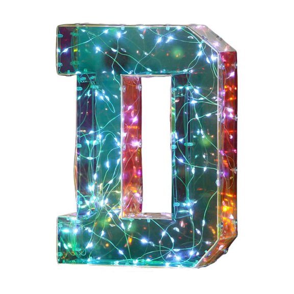 Mirror Finish LED Letter Lights, Colorful Tabletop Night Light, Decorative Sign for Party Wedding Proposal Birthday